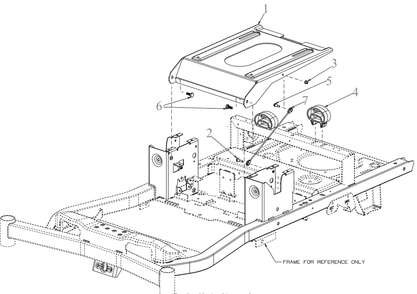 Seat Adjustment Diagram and Parts List for ZT2-54KW (17RIEACI010)(2020) Cub Cadet Lawn Tractor